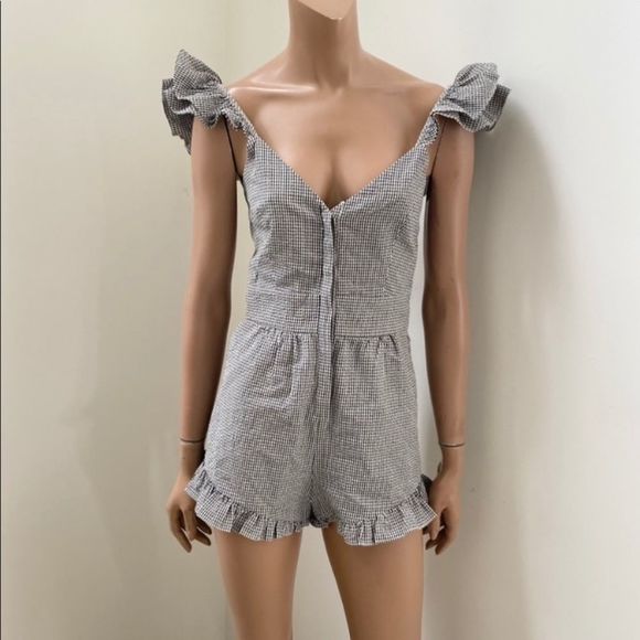 NWT Loveshackfancy Gingham Romper - Picture 3 of 13